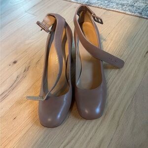 Stuart Weitzman Brown Heels with Ankle Strap